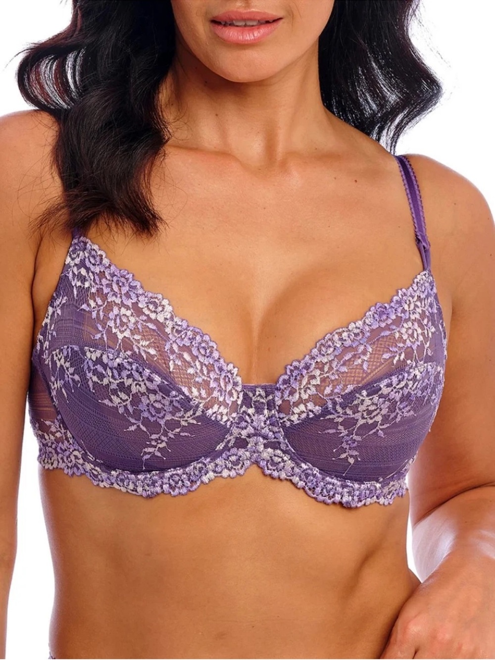 Wacoal Embrace Lace Underwire bra 34D Grape Compote